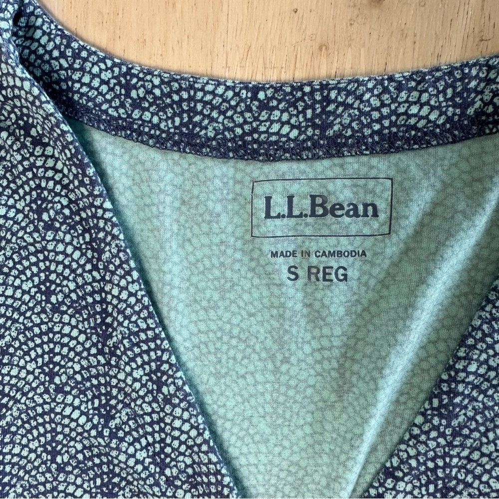 L.L. Bean Blue Patterned Mini Dress - Picture 3 of 8